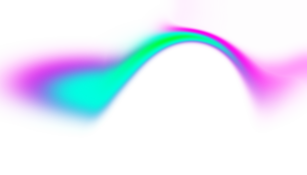 Abstract Swirling Neon Pink and Cyan on Black with White Base graphic design