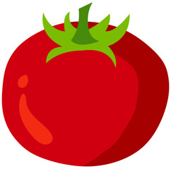 Fresh Tomato | Vegetable Clipart | Farm Produce Illustration. Editable color vector