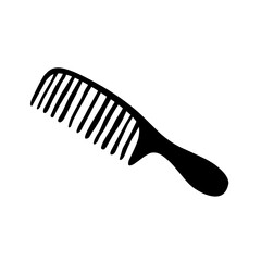 Flat vector illustration of a hairbrush, simple and clean design perfect for beauty, grooming, hair care, and salon-themed graphics