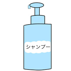 bottle of shampoo simple illustration
シャンプー　日用品　イラスト
