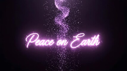 Inspirational 'Peace on Earth' Message with Elegant Sparkle Effect for Holiday Decor and Illustrations