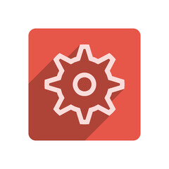 Flat Stroke Icon Template with Vibrant Red Accent