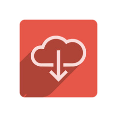 Flat Stroke Icon Template with Vibrant Red Accent