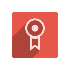 Flat Stroke Icon Template with Vibrant Red Accent