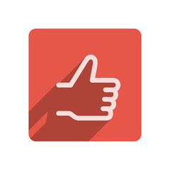 Flat Stroke Icon Template with Vibrant Red Accent