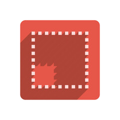 Fototapeta premium Flat Stroke Icon Template with Vibrant Red Accent