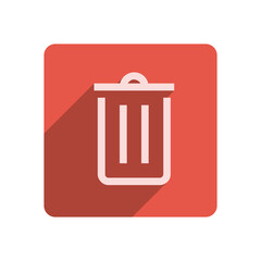 Flat Stroke Icon Template with Vibrant Red Accent