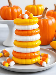 Candy corn stack