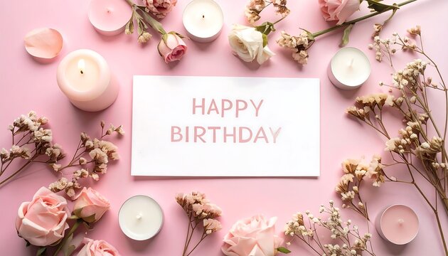 Pink floral birthday arrangement - Powered by Adobe