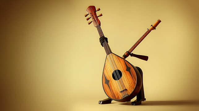 Traditional West African Instrument, Kora. Rich Cultural Heritage concept