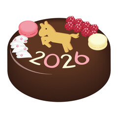 2026午年ケーキ     2026 Year of the Horse Cake
