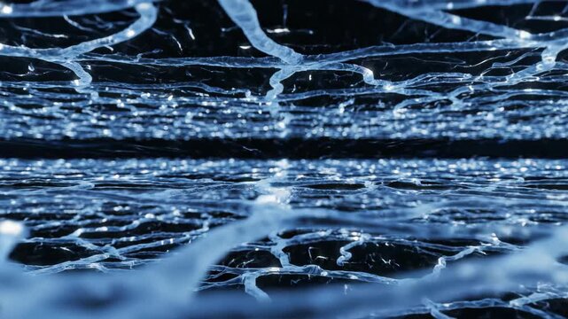 Abstract Visual Concept Shimmering Network Pattern Effect Blue Tones