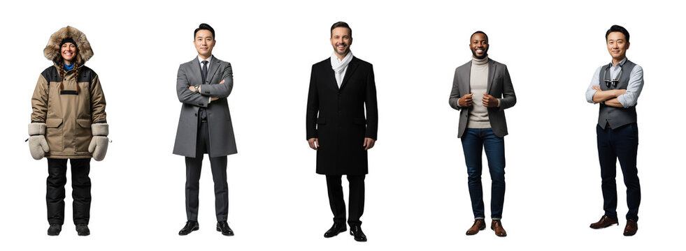Diverse smiling business professionals isolated on transparent background. Perfect for corporate reports, team pages, financial services, HR diversity initiatives, or editorial content. - Powered by Adobe
