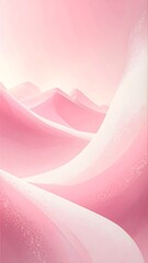 Pink desert landscape, soft and ethereal