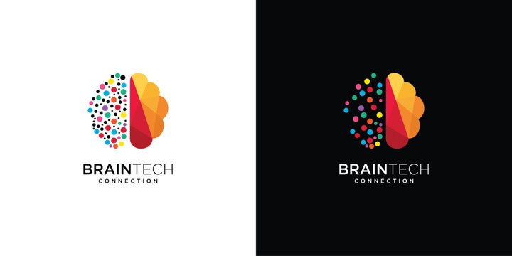 Brain logo design template. Brain logo icon