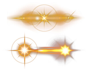 Collection of Festive sparklers with bright stars on a dark background and transference