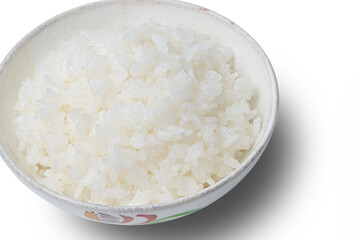 お茶碗によそられた炊き立てご飯