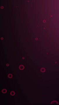 Dark background with glowing red bubbles floating