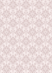 Fototapeta premium Grey damask pattern vector, seamless damask pattern for wallpaper, Fabric, Branding, Packaging, Invitations, Wedding, elegant damask pattern background for luxury interior decor.