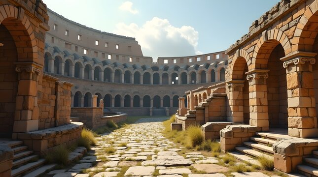 The ancient roman amphitheater in el jem, tunisia, stands as a testament to the grandeur and architectural prowess of the roman empire