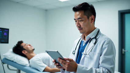 Doctor Reviewing Digital Patient Records