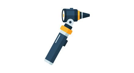 Detailed illustration of an otoscope for medical examination and diagnostics on white background