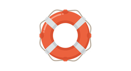 Vibrant vector graphic showcasing a lifesaver, symbol of security and ocean assistance for