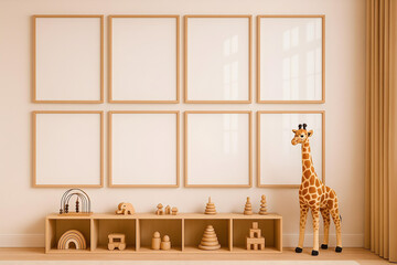 Fototapeta premium Frame Mockup Wall Art – Minimalist Interior Room Decor Template