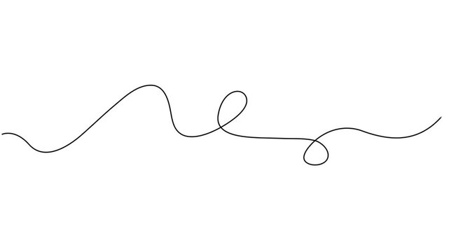 squiggle line continuous one line drawing animation, Squiggle line animation continuous one line drawing, Squiggle line animation continuous one line drawing, Abstract hand drawn dividing thin wave