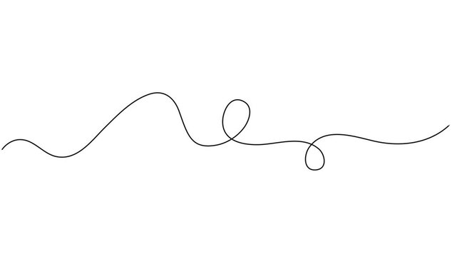 squiggle line continuous one line drawing animation, Squiggle line animation continuous one line drawing, Squiggle line animation continuous one line drawing, Abstract hand drawn dividing thin wave