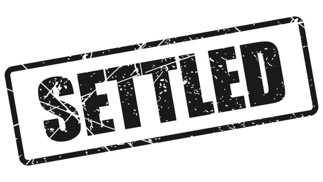 Settled stamp with grunge texture