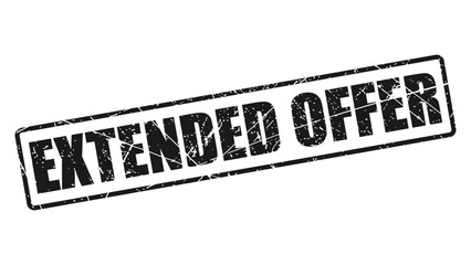 Extended offer stamp with grunge texture