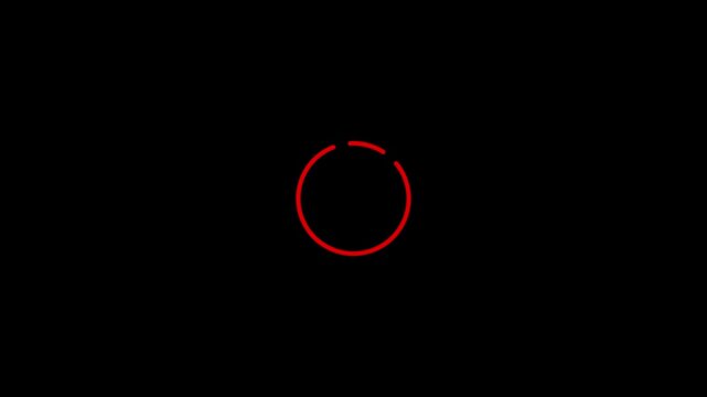 Circle loading animation with transparent background, Circle loading icon, circle loading animation. 4k