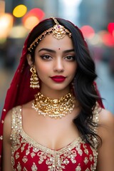 Fototapeta premium Bridal Couture Lehenga Editorial