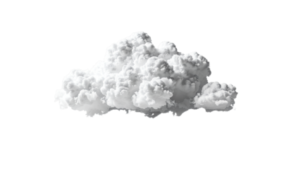 Fluffy white cloud isolated on a clean white background 3.