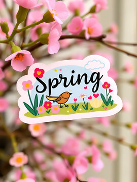 Spring Fling Sticker.