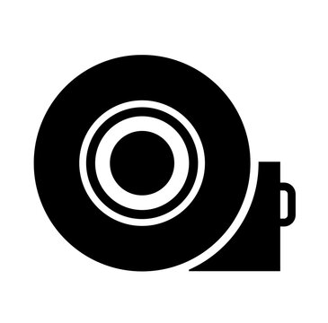 Chock Your Wheels Black Icon, Vector Illustration, Isolate On White Background Label.EPS10