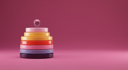 Digital illustration showing multiple stacked levels, symbolizing structured ranking, organizational flow, and corporate order, organization, foundation, pyramid