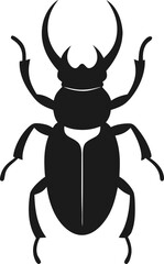 Single stag beetle insect icon on white background