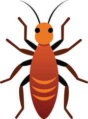 Single termite insect illustration on a clean white background