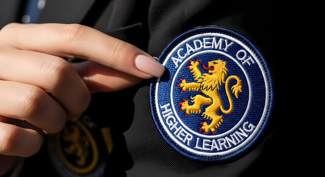 Academy Patch, Higher Learning Emblem, Student Uniform Detail