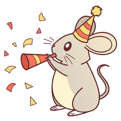 Playful Sleepy Pika design with Midnight Sparkle shades in a New Year celebration setting