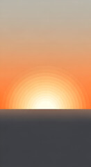 Abstract Sunset Over Water with Orange and Gray Gradient