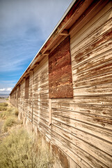 Wendover, Utah, USA &ndash; August 27, 2025: Decommissioned and decaying barracks at the historic Wendover Airfield in the Utah desert.
