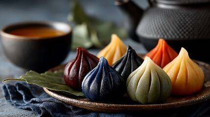 Taste the rainbow of flavors with these colorful modak dumplings, perfect for celebrating festive moments and sharing delicious cultural traditions with family and friends