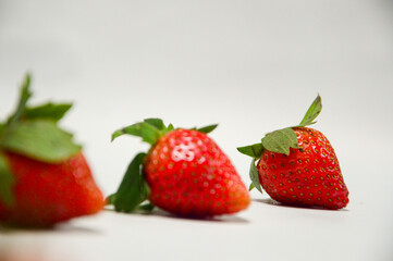 Fresh strawberry isolated on white background 