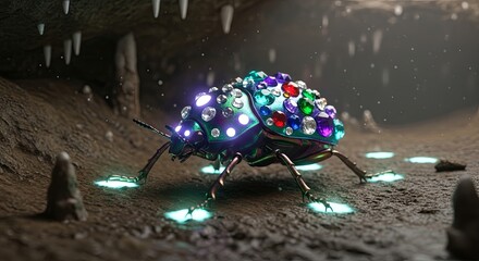 Glowbug in a Cave - A Bioluminescent Insect Adventure.