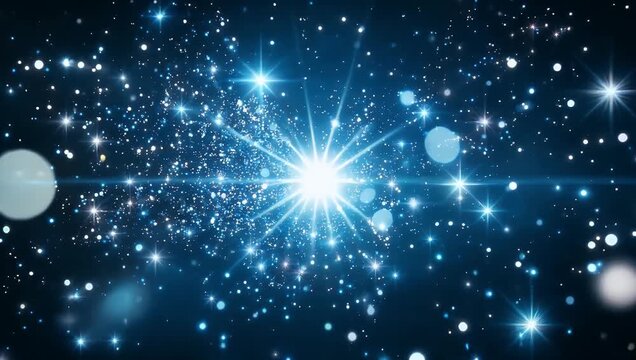 vertical 4K abstract background featuring fantasy style bokeh lens flares particles dark blue backdrop providing dreamy atmospheric visual suitable creative stock footage digital design