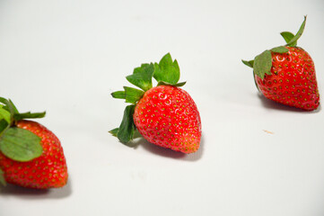 Fresh strawberry isolated on white background 