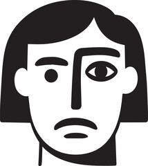 Abstract Asymmetrical Face